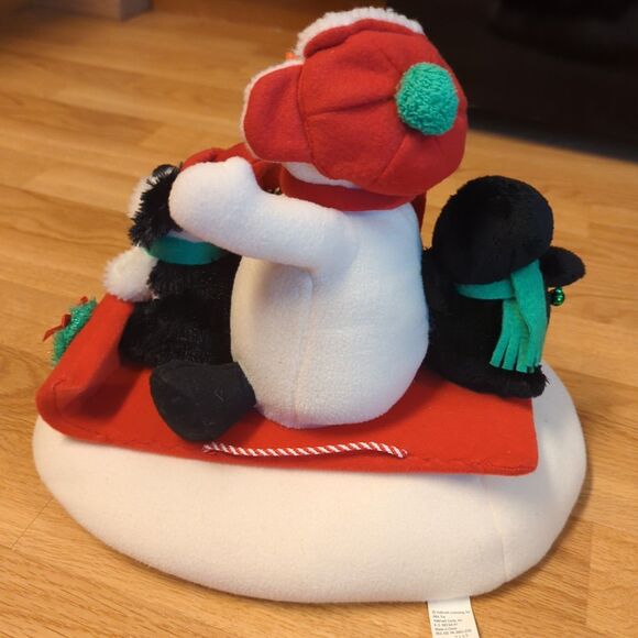 Hallmark Jingle Pals Snow What Fun Musical Plush Snowman Penguin Dog Sleigh Sled - Picture 2 of 6